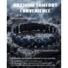 Men's Magnetic Bracelets, Stainless Steel Bracelet for Men-Black Blue Matte