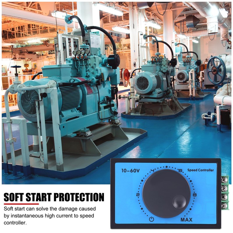 EVTSCAN DC Motor Speed Controller, 20A 10-60V PWM Regulator Switch