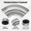 X AUTOHAUX 2pcs OD 2.25 Inch 90 Degree 1.5mm Thickness