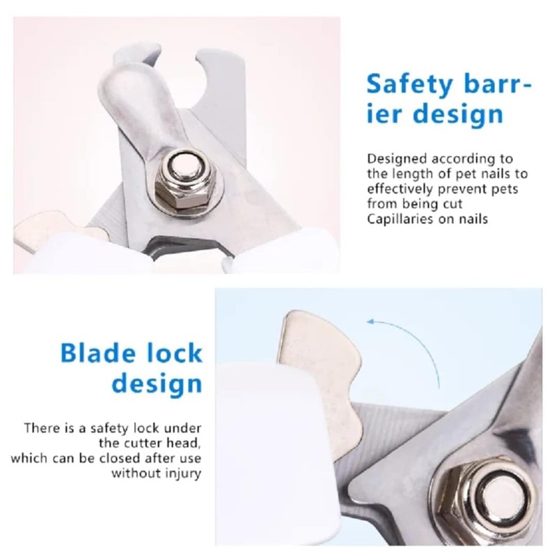 Blue Pet Nail Clipper with File Stainless steel nail clipper