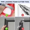 GDGJWL 6PCS Pipe Insulation Cutting Guide， Molded Foam Pipe Cutter