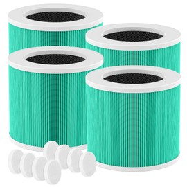 4 Pack HY1800 HEPA Replacement Filter Compatible with CHIVALZ/MORENTO/Loytio/Honeyuan/AYAFATO/IOIOW HY1800 Air Purifier, 3-in-1 Filtration System HY1800 Replacement Filter