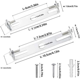 EUYuan 4 Pcs Lighting Fixture Ceiling Plate Bracket 90mm/105mm Stainless Steel Light Fixture Pendant Bracket with Screws for Ceiling Lighting Lamp Base