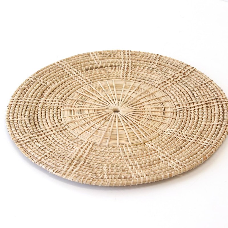 rattan round lunch mat