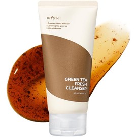 ISNTREE Gel Limpiador Facial Green Tea Fresh Cleanser - Coreano con Té Verde de Jeju y Ácido Hialurónico, Control de Grasa, Piel Grasa, 120 ml