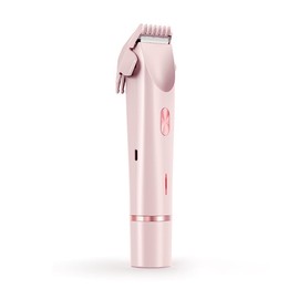 ele ELEOPTION Bikini Trimmer for Women 2 in 1 Dual Head Electric Razors for Women IPX7 Waterproof Electric Shaver for Women Underarm Leg Arm Body Face Pink