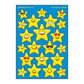 Emoji Stars – Toffee/Caramel Popcorn Scented - School Teacher Reward Stickers