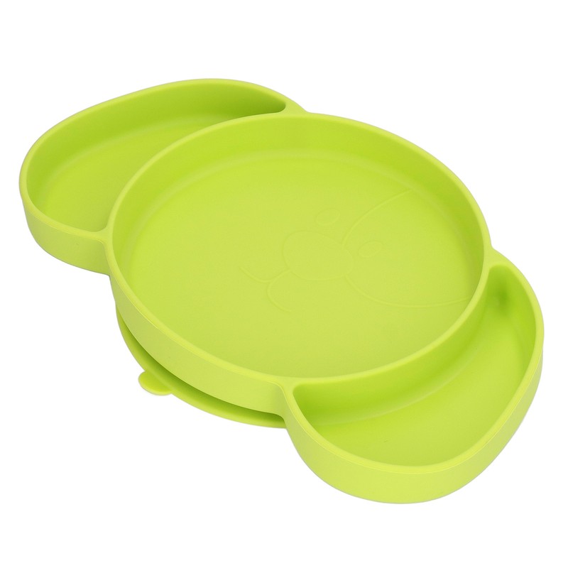 Kids Divided Plates Safe Silicone Foldable Prevent Slipping Toddler Suction