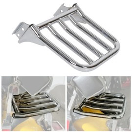 KUAFU Sissy Bar Backrest Luggage Rack Compatible with 2004-up Harley Heritage Softail Dyna FLSTF FLST FLSTC FLSTSC Chrome Rear Luggage Rack