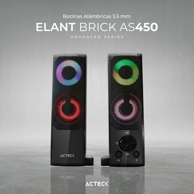 Bocinas Elant Brick AS450 2.0 Ch + Alimentación USB A