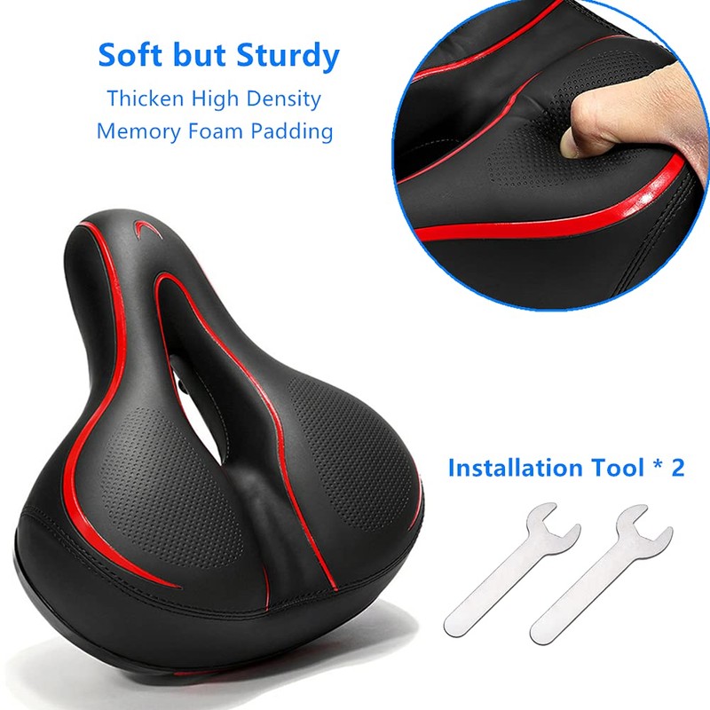 Bicycle Seat, Comfortable Exercise Bike Seat Cushion for Men and