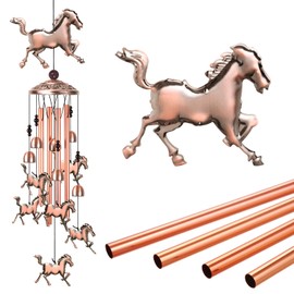 ME9UE Horse Wind Chimes Outdoor and Indoor Decor, Mobile Horse Wind Chime, Horse Wind Bell, Wind Chime with 7 Horses for Home, Yard, Patio, Garden Decoration, Valentines Gift, Festival Gift for Mom