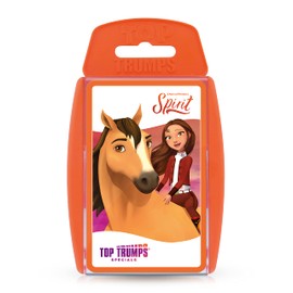 Winning Moves - TOP TRUMPS - Spirit Riding Free - Spirit Card Game - Age 6+ - German