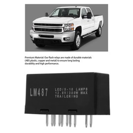 Electronic Turn Flasher Relay,10Pin Hazard Warning Turn Flasher 10383321 Replacement for 1500 1500HD 2500HD 3500 2003‑2006