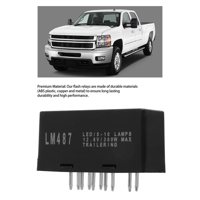 Electronic Turn Flasher Relay,10Pin Hazard Warning Turn Flasher 10383321 Replacement