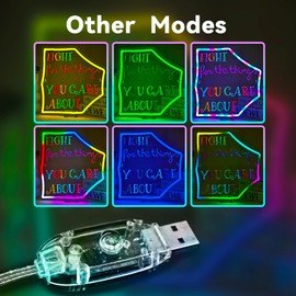 Wanxing Fight for the Thing You Care About Neon Sign, Adjustable Brightness LED Sign, Feminist and Women Inspirational Quotes Neon Lamp, Great Gifts for Feminists