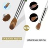 Kolinsky Hair Acrylic Nail Brush Green Metal Handle Professional Manicure