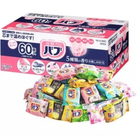 Kao 카오 바브 5가지 향 배쓰 솔트 입욕제 (총 60정) Kao Bubble 5 Scents Bath Salt (Total 60 Pieces) [60錠]