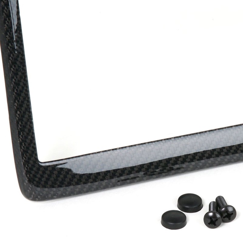 100% Real Carbon Fiber License Plate Frame Gloss Finish -