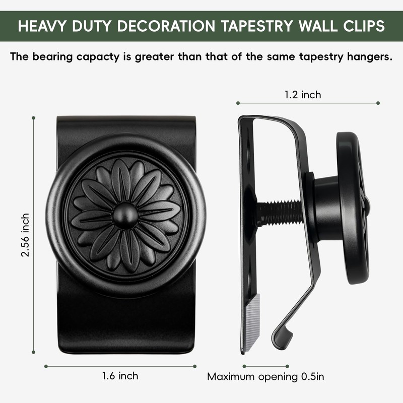Tapestry Hangers, Blanket Hanger Clamps, Quilt Hanger for Wall for