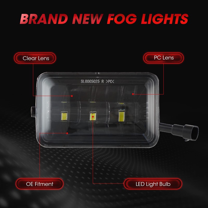 WEZEMLIGHT LED Fog Lights Compatible With 2015-2020 Ford F150 F-150