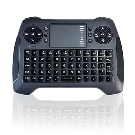 SUNGI Mini teclado inalámbrico 2.4G con teclado táctil y teclas multimedia Batería recargable de iones de litio con control remoto de mano Ratón de ai