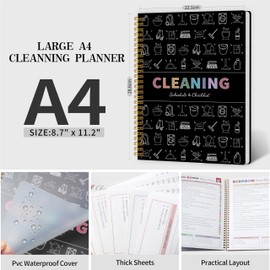 Adhd Cleaning Planner for Adults Women, Cleaning Schedule and Checklist Organizer, Household Cleaning Planner with Daily/Weekly/Monthly Task, Editable Chore Chart Notebook for Home, Family Cleaning Tasks, DIY Home Improvement