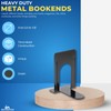 1InTheOffice Metal Bookends, Heavy Duty Metal Bookends, Metal Bookends for