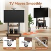 Mobile TV Stand Rolling TV Cart with Wheels for 32-75