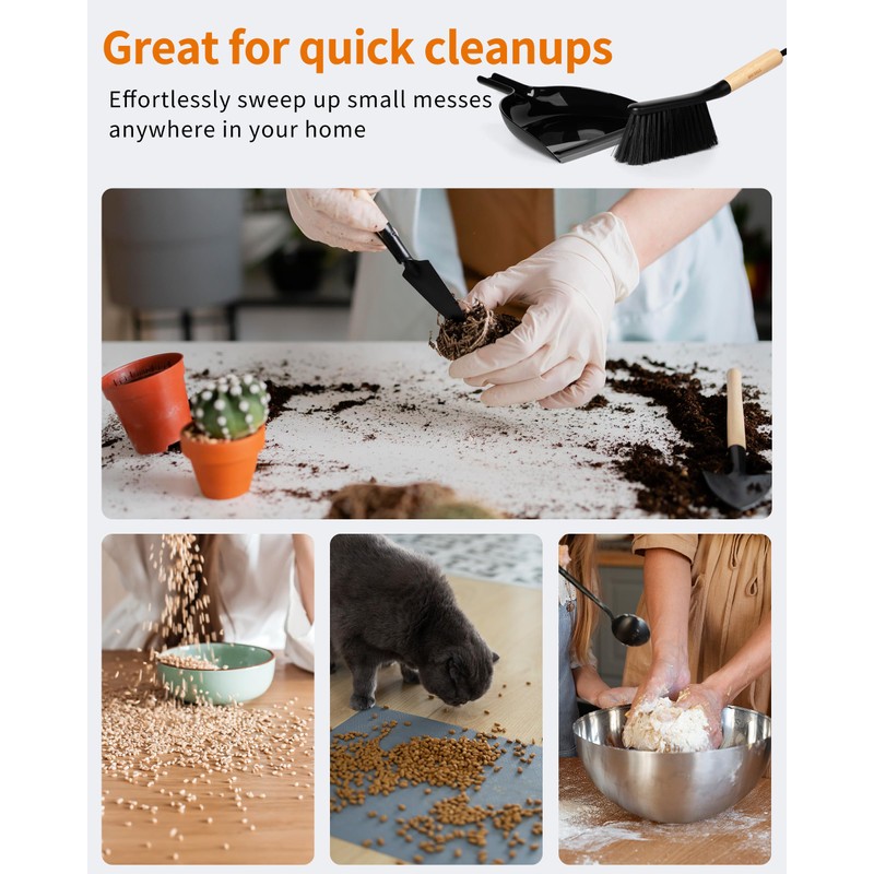 MR.SlGA Dustpan and Brush Set, Portable Cleaning Brush and Dustpan