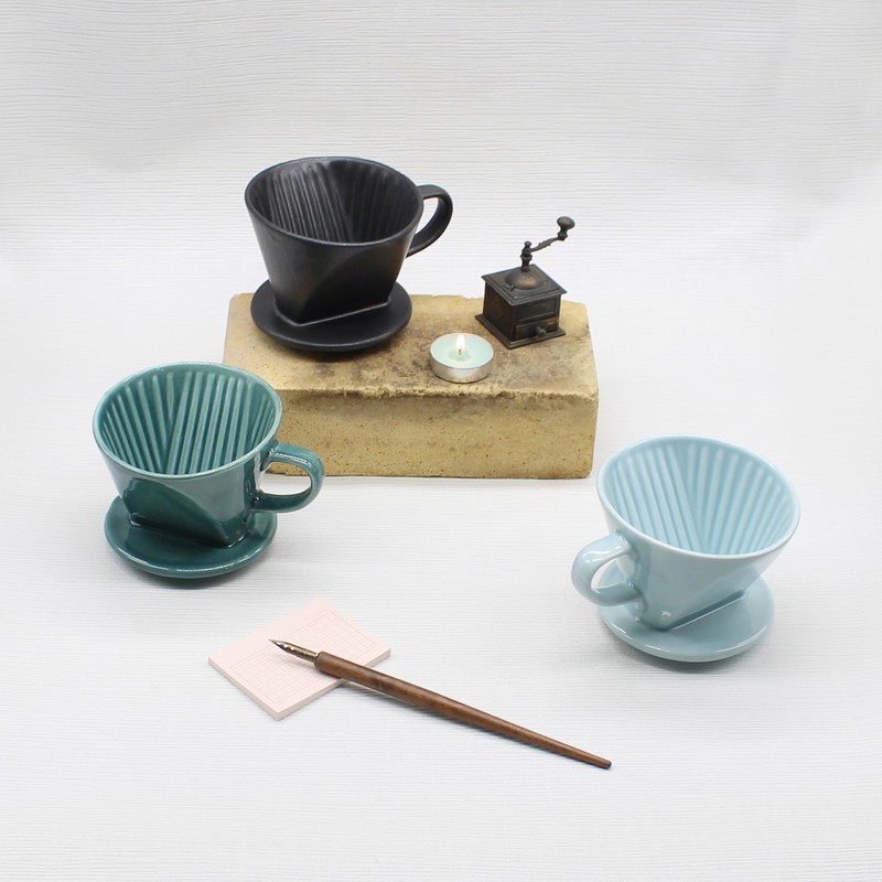 Dalsalt handmade ceramic hand dripper color dripper (14 colors), sky