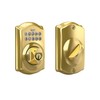 Schlage BE365 CAM 505 Camelot Keypad Deadbolt, Electronic Keyless Entry