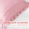 KKJIAF Ruffle Pillow Cases 18x18 Inches, Light Pink Square Ruffled