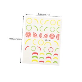 Healvian 12sheets Cherry Leaf Nail Art Stickers Fruit Nail Sticker Strip for Boys and Girls Women Easy Peel Off Manicure Decorations Random Style