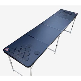Blank Black Plain Customizable Beer Pong Table with Predrilled Cup Holes