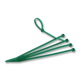 Small Green Cable Ties, 100mm x 2.5mm, Pack of 100, 4" Premium Nylon Zip Ties, Plastic Tie Wraps- Self Locking, Small Nylon Zip Ties, Secure Self-Locking Mechanism, for Home, Garden, Office and DIY