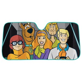 BDK New Scooby Doo Mystery Car Front Back Rear Seat Cover Set & Windshield Sunshade