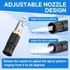 JOEJET Downstream Soft Wash Nozzle, Adjustable 0-60° Twist Nozzle with