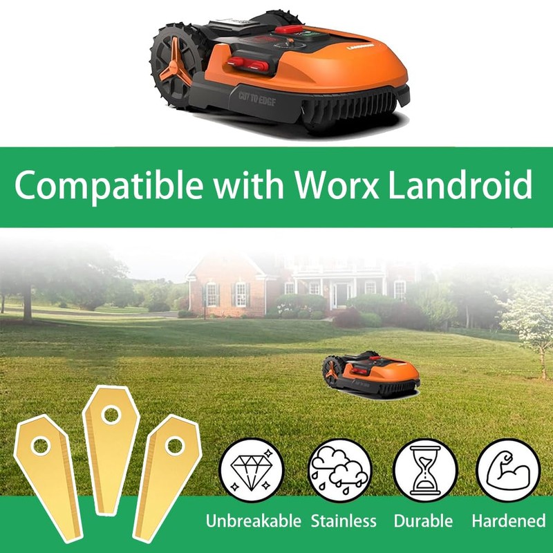 Pack of 36 Robotic Lawnmower Blades, High-Quality Titanium Replacement Blade,