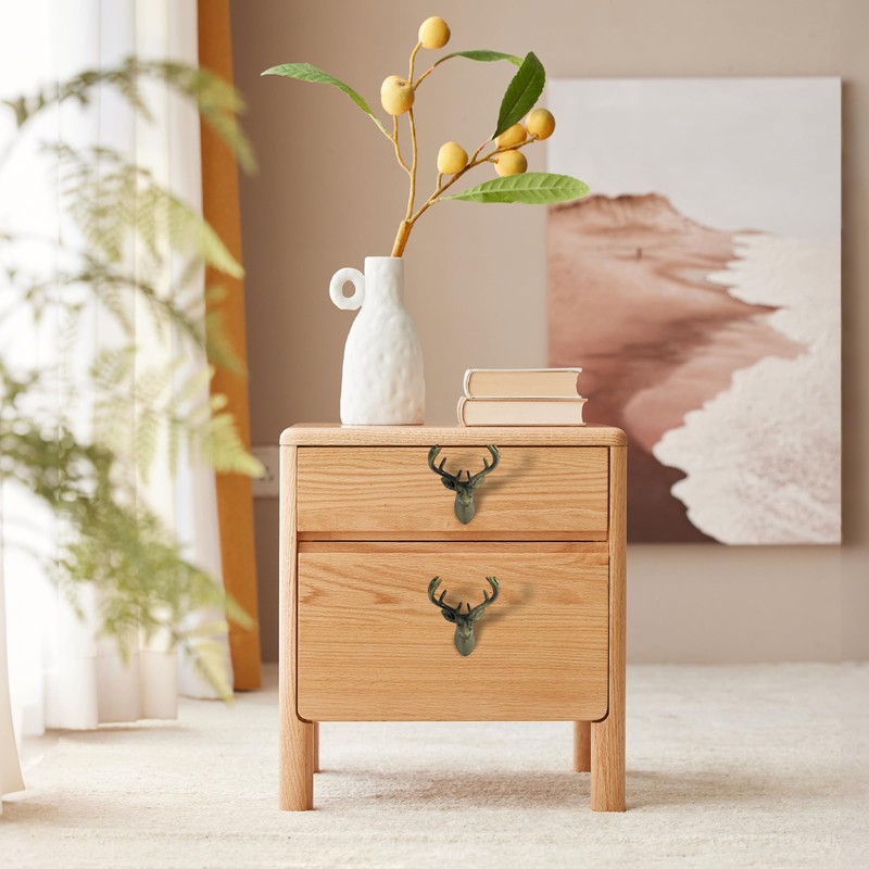 SGYUNQ Deer Cabinet Knobs, Animal Drawer Knobs for Dresser Drawers,