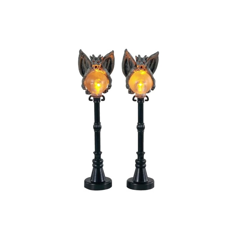 Lemax Gargoyle Lamp Post, Set of 2, Battery Operated (4.5V)