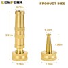 2 Pack Heavy-Duty Brass Adjustable Twist Hose Nozzle and 2
