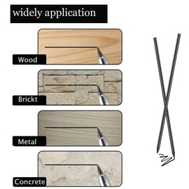 DuDuZui Deep Hole Marker Pencil Set, 36 Pencil Leads 2.8 mm for Carpenter's Pencil + 1 Piece Deep Hole Woodworking Pencils with Built-in Sharpener, for Architects, Wood Construction, Construction