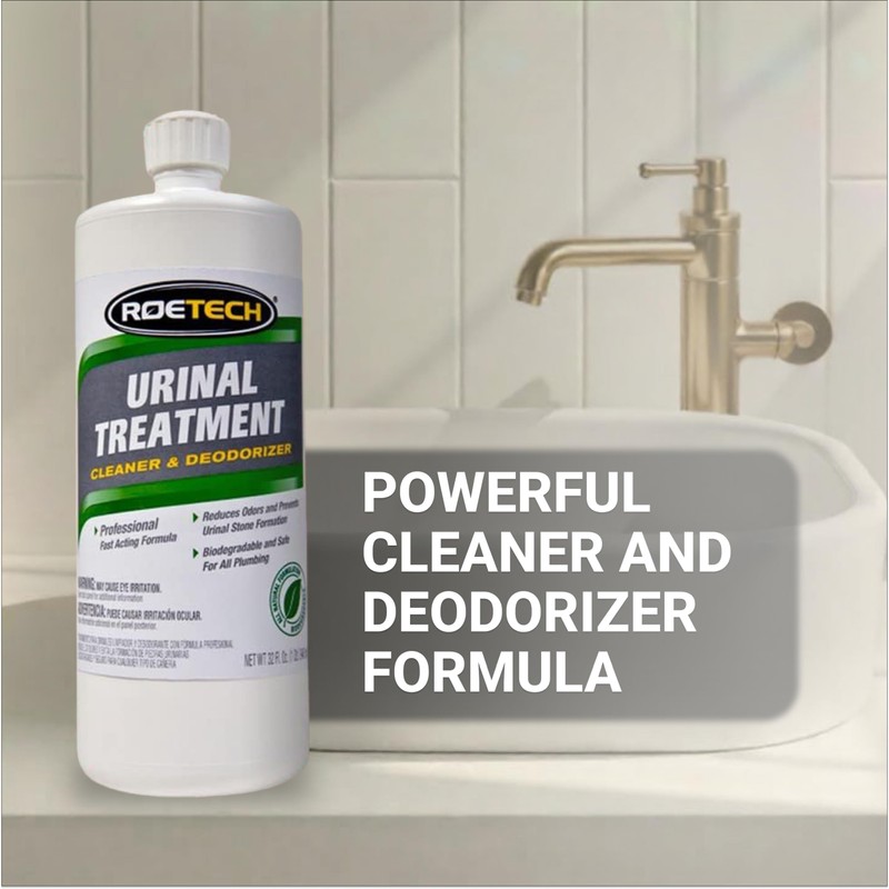 Roetech UT-Q Urinal Drain Cleaner, Urine Odor Eliminator and Deodorizer