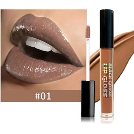 Brillo Labial Hidratante De Larga Duración Con Aplicador Suave, Tinte Modulable Y Potenciador De Brillo, Compacto Para Viajes, Ideal Para Uso Diario O Como Regalo De Belleza (#01)