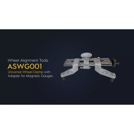 AUTOSOLO 3D DSP Wheel Alignment Rack Tool - Wheel Clamp with Adapter for Magnetic Gauges