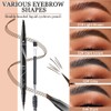 MOLZINY Augenbrauenstift Wasserfest Augenbrauenstift härchenzeichnung Wasserfest 2-in-1 Dual-Ended Wischfest Eyebrow