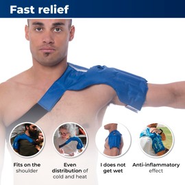 Gel Pack for The Shoulder. Cold/Heat Therapy, Reusable Packs for tendinitis, dislocated Shoulder, Relieve Pain, surgeries, osteoarthritis, Swelling and Inflammation, Recovery from lesions or Injuries