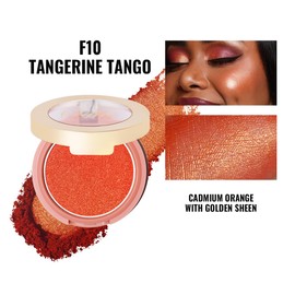 Oulac Blush Powder Blush Gentle Shimmer & Silky Delicate, Highly Pigmented, Durable, Vegan Cruelty-Free Cosmetics, Eye Cosmetics, Pack of 1, 4.8 g, F10 Tangerine Tango