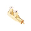 RFaha 2pcs RCA Male to Dual RCA Female Connector Adapter